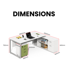 Load image into Gallery viewer, WorkEdge Office L-shape Desk - Mr Nanyang