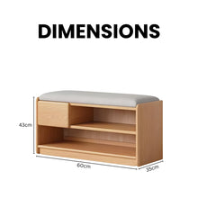 Load image into Gallery viewer, Oak Elegance Shoe Rack Bench - Mr Nanyang
