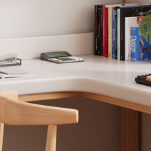 Load image into Gallery viewer, L-Shaped Solid Wood Study Table with Bookshelf for Students & Home Office - Mr Nanyang