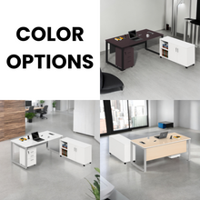 Load image into Gallery viewer, Modern Office Table with Side Cabinet - Mr Nanyang