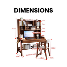 Load image into Gallery viewer, Solid Wood StudyTable with Shelves-Drawers - Mr Nanyang