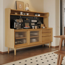 Load image into Gallery viewer, Solid Wood Sideboard Cabinet with Coffee Bar