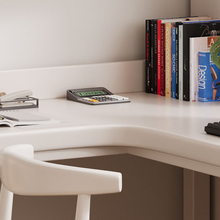 Load image into Gallery viewer, L-Shaped Solid Wood Study Table with Bookshelf for Students & Home Office - Mr Nanyang