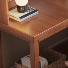 Load image into Gallery viewer, L-Shaped Solid Wood Study Table with Bookshelf for Students & Home Office - Mr Nanyang
