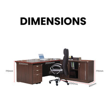 Load image into Gallery viewer, Signature Executive L-Shaped Table with Cabinet - Mr Nanyang