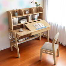 Load image into Gallery viewer, Height-Adjustable Study Table with Bookshelf & Tilting Desktop - Mr Nanyang