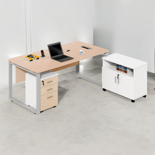 Load image into Gallery viewer, Contemporary Office Table with Side Cabinet - Mr Nanyang