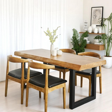 Load image into Gallery viewer, Solid Wood Dining Table with Live Edge - Mr Nanyang