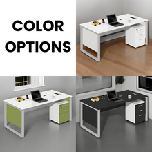 Load image into Gallery viewer, Sleek Study Table with Drawer Pedestal - Mr Nanyang
