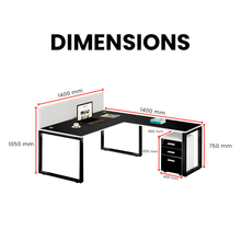 Load image into Gallery viewer, Elite Office L Shape Desk Fusion - Mr Nanyang