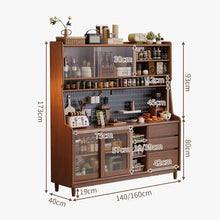 Load image into Gallery viewer, Scandinavian Solid Wood Compact Sideboard Cabinet
