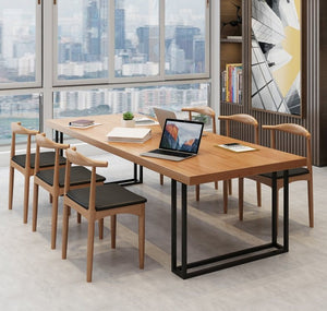 Solid Wood Long Dining Table|Conference Table - Mr Nanyang