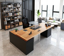Load image into Gallery viewer, Solid Wood Office Desk, Office Table, Manager Desk - Mr Nanyang