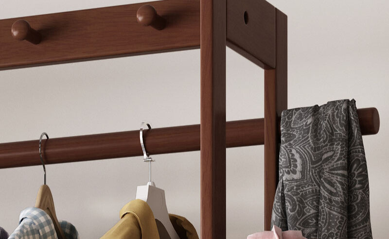 Solid Wood Hanging Clothing Rack - Mr Nanyang