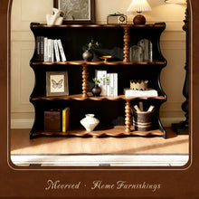 Load image into Gallery viewer, Solid Wood Bookcase Singapore – Vintage French 4-Tier Open Display Shelf