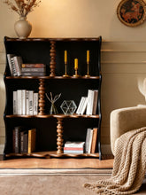Load image into Gallery viewer, Solid Wood Bookcase Singapore – Vintage French 4-Tier Open Display Shelf