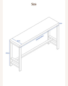 Nordic Loft Solid Wood Bar Table
