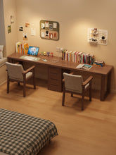Load image into Gallery viewer, Twin Solid Wood Study Desk Singapore for Two