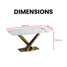 Load image into Gallery viewer, Golden Horizon Sintered Stone Table - Mr Nanyang