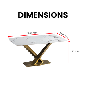 Golden Horizon Sintered Stone Table - Mr Nanyang