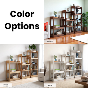Solid Wood Modular Adjustable Bookshelf Set - Mr Nanyang