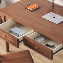 Load image into Gallery viewer, Classic American Style Solid Wood Study Table with Drawers - Mr Nanyang