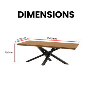 Spider Leg Solid Wood Dining Table - Mr Nanyang