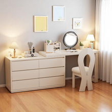 Load image into Gallery viewer, L-Shaped Solid Wood Dressing Table Corner Vanity with 6 Drawers - Mr Nanyang
