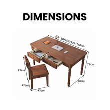 Load image into Gallery viewer, Classic American Style Solid Wood Study Table with Drawers - Mr Nanyang