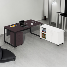 Load image into Gallery viewer, Modern Office Table with Side Cabinet - Mr Nanyang