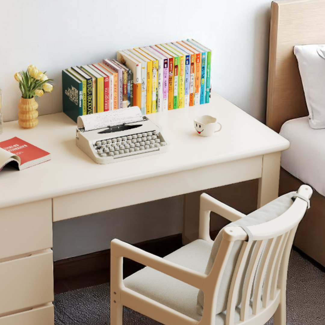 Modern Solid Wood StudyTable with 3-Drawer - Mr Nanyang