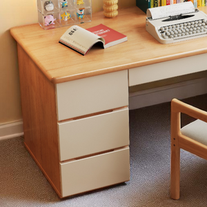 Modern Solid Wood StudyTable with 3-Drawer - Mr Nanyang