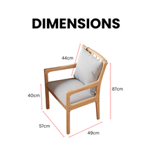 Load image into Gallery viewer, Lexington Premium Ergonomic Rubber Wood Chair with Cotton Linen Cushions