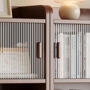 Modular Wood Bookshelf - 3-Piece Glass Door System - Mr Nanyang