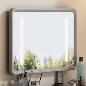 Modern Vanity Table Set - LED Mirror with Storage & Stool - Mr Nanyang