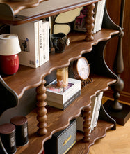 Load image into Gallery viewer, Solid Wood Bookcase Singapore – Vintage French 4-Tier Open Display Shelf