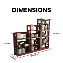 Load image into Gallery viewer, Solid Wood Bookshelf Shelving Storage Rack - Mr Nanyang