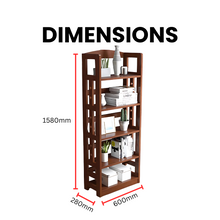 Load image into Gallery viewer, Solid Wood Bookshelf Shelving Storage Rack - Mr Nanyang