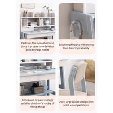 Load image into Gallery viewer, Solid Wood Adjustable Height Kids Desk with Storage - Mr Nanyang