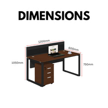 Load image into Gallery viewer, Elegant Study Table with Drawer Pedestal - Mr Nanyang