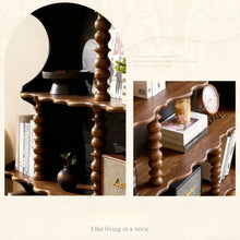 Load image into Gallery viewer, Solid Wood Bookcase Singapore – Vintage French 4-Tier Open Display Shelf