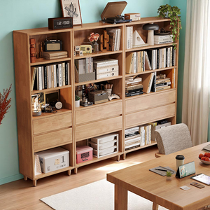 Modular Solid Wood Bookcase & Bookshelf Collection - Mr Nanyang