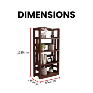 Solid Wood Bookshelf Shelving Storage Rack - Mr Nanyang