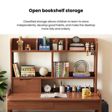 Load image into Gallery viewer, Solid Wood Adjustable Height Kids Desk with Storage - Mr Nanyang