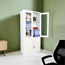 Load image into Gallery viewer, Sleek Metal and Glass Cabinet with Swing Door - Mr Nanyang