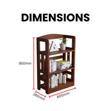 Load image into Gallery viewer, Solid Wood Bookshelf Shelving Storage Rack - Mr Nanyang