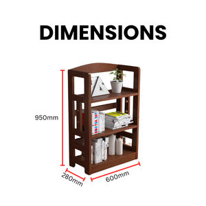 Solid Wood Bookshelf Shelving Storage Rack - Mr Nanyang