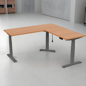 ErgoFlex Adjustable L-Shape Office Desk - Mr Nanyang
