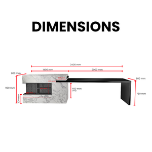 Marbella Suite Kitchen Island Table - Mr Nanyang