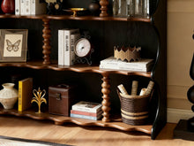 Load image into Gallery viewer, Solid Wood Bookcase Singapore – Vintage French 4-Tier Open Display Shelf